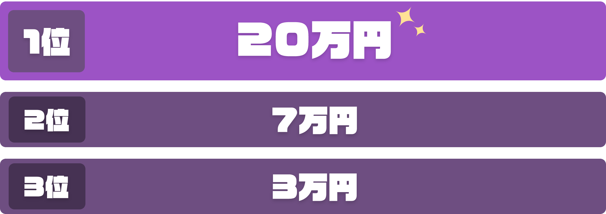 賞金をプレゼント